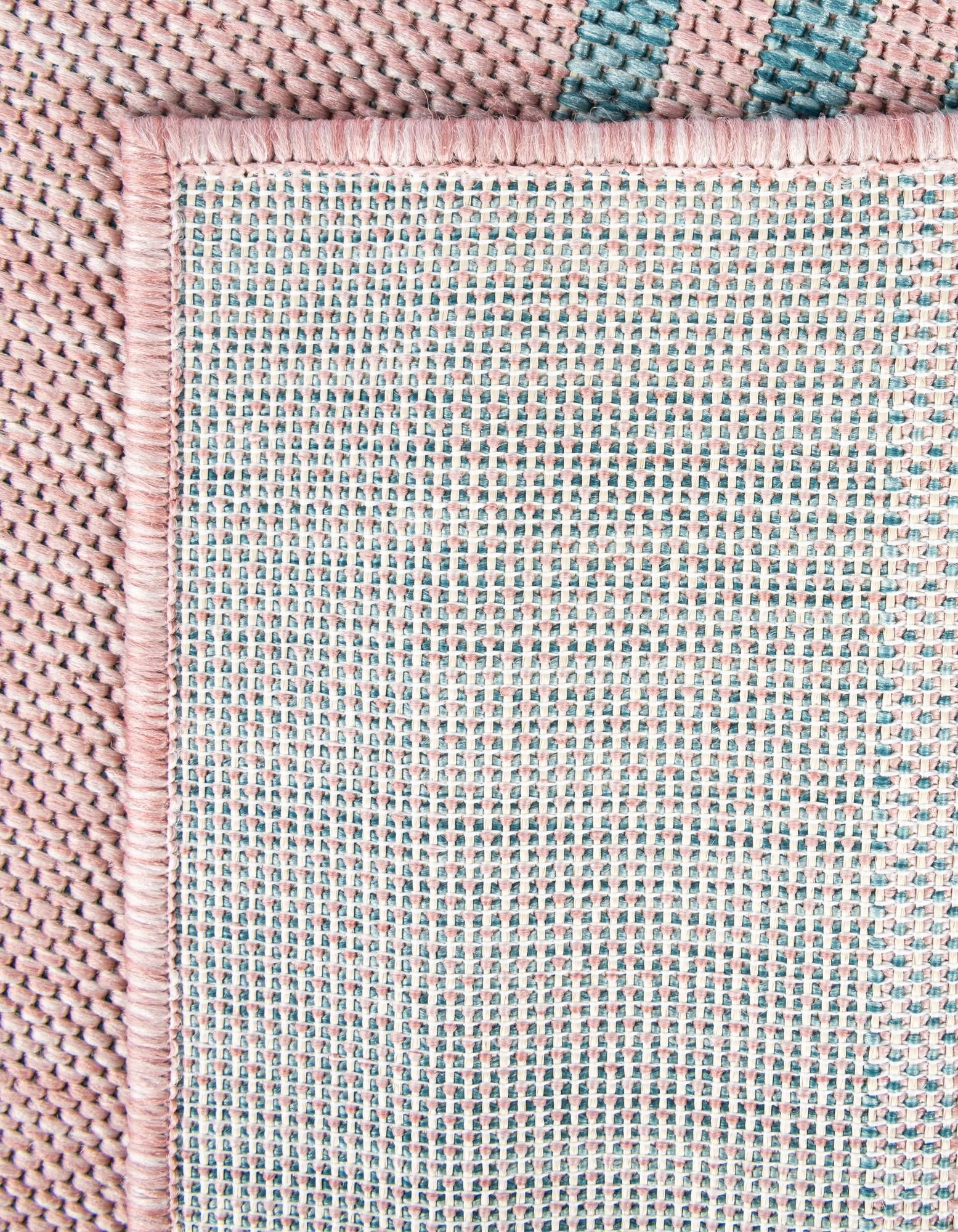 Urban Oasis Rugs Collection Area Rug -  District (Pink and Aqua)