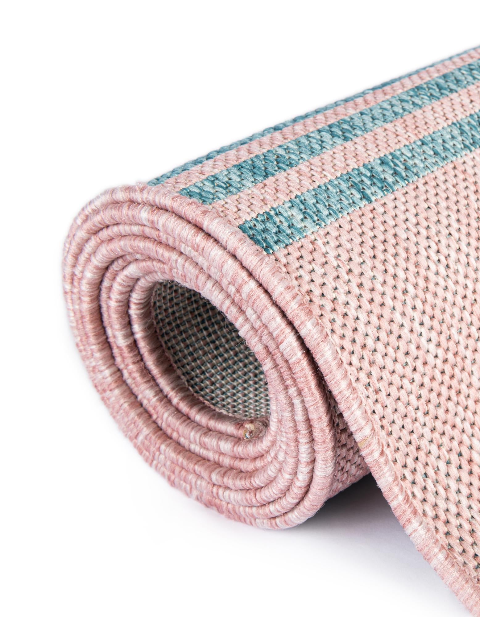 Urban Oasis Rugs Collection Area Rug -  District (Pink and Aqua)