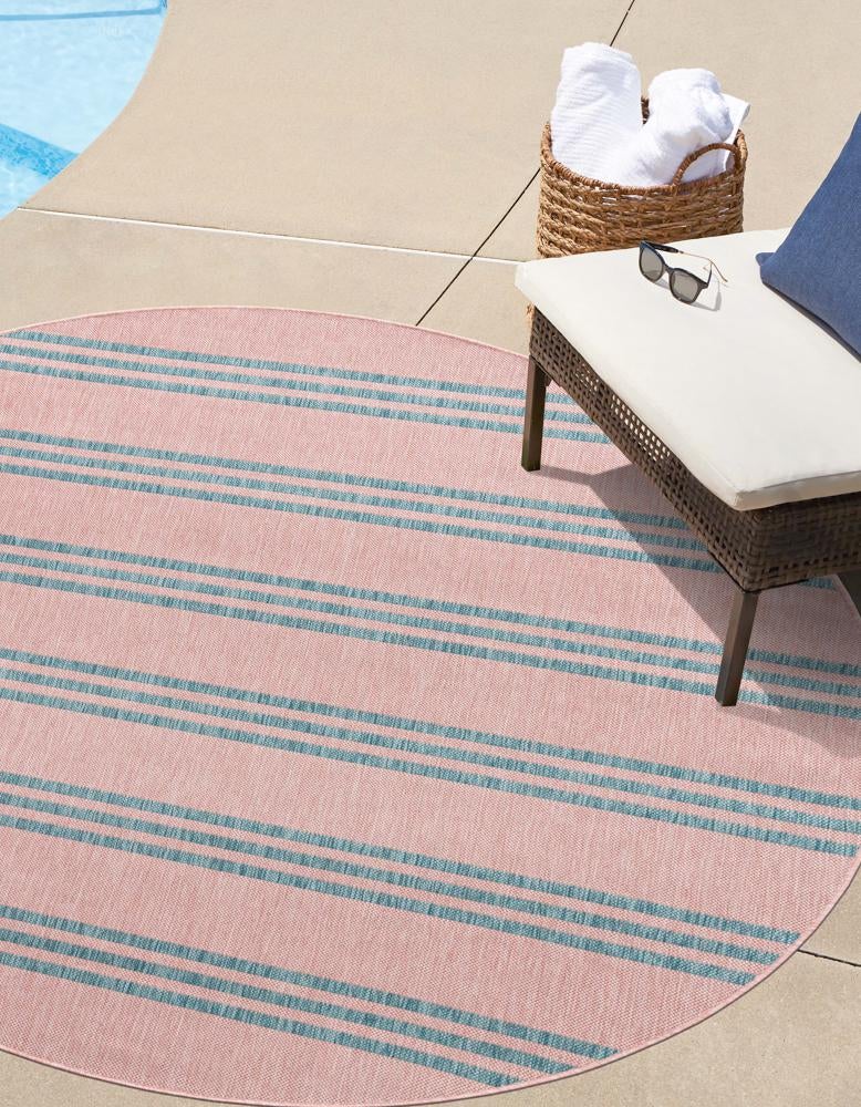 Urban Oasis Rugs Collection Area Rug -  District (Pink and Aqua)