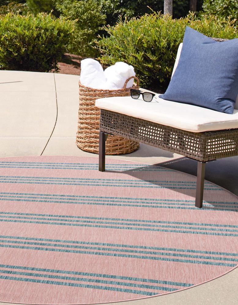 Urban Oasis Rugs Collection Area Rug -  District (Pink and Aqua)