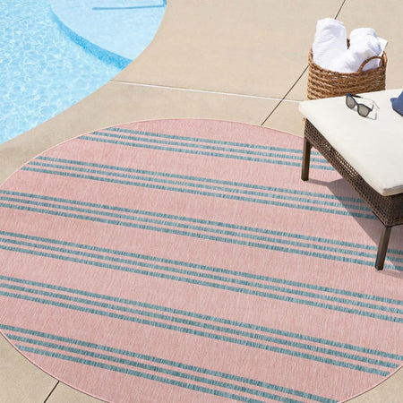 Urban Oasis Rugs Collection Area Rug -  District (Pink and Aqua)