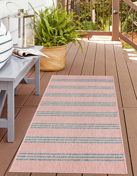 Urban Oasis Rugs Collection Area Rug -  District (Pink and Aqua)