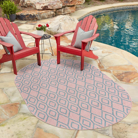 Urban Oasis Rugs Collection Area Rug -  Boulevard (Pink and Aqua)