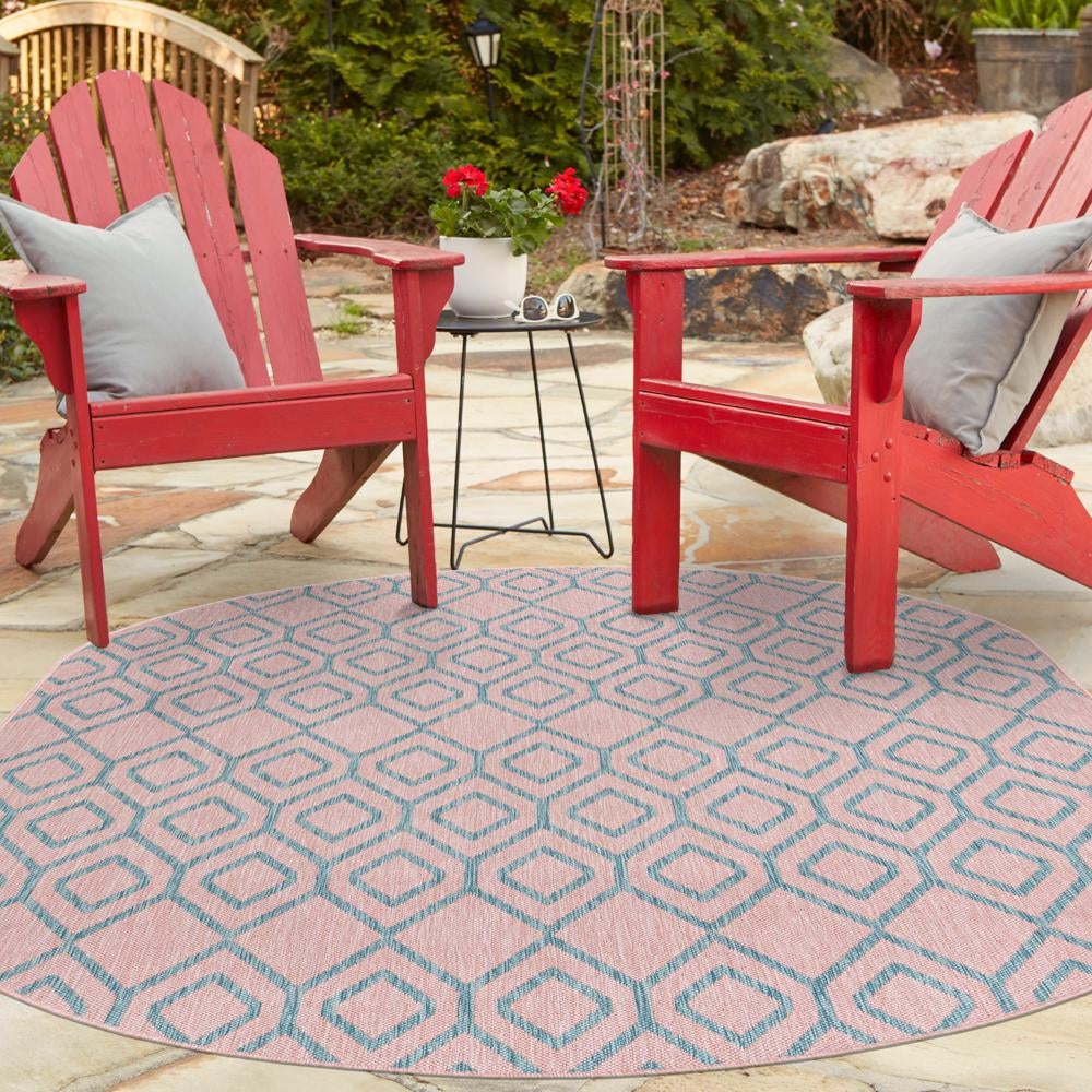 Urban Oasis Rugs Collection Area Rug -  Boulevard (Pink and Aqua)