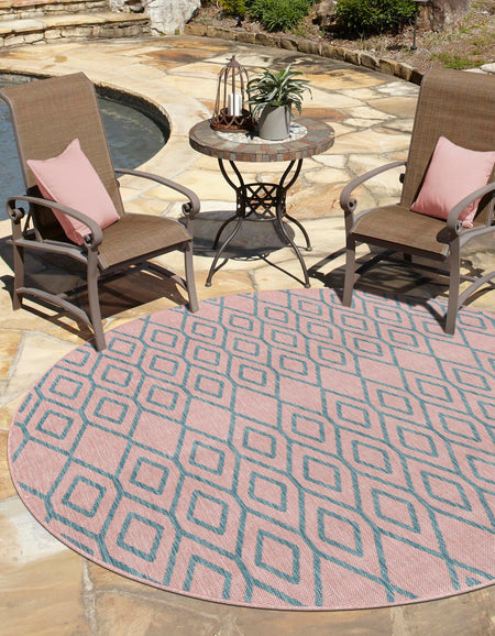 Urban Oasis Rugs Collection Area Rug -  Boulevard (Pink and Aqua)