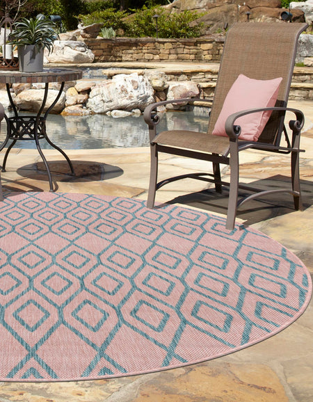 Urban Oasis Rugs Collection Area Rug -  Boulevard (Pink and Aqua)