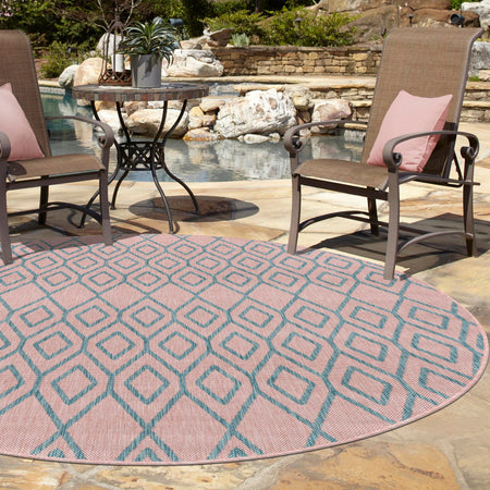 Urban Oasis Rugs Collection Area Rug -  Boulevard (Pink and Aqua)