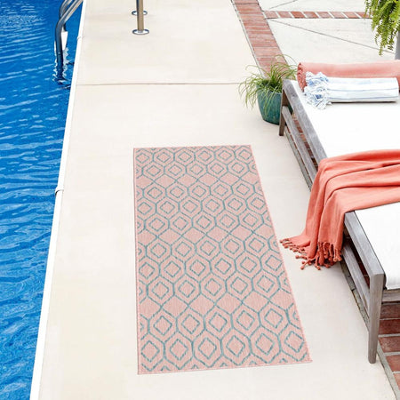 Urban Oasis Rugs Collection Area Rug -  Boulevard (Pink and Aqua)