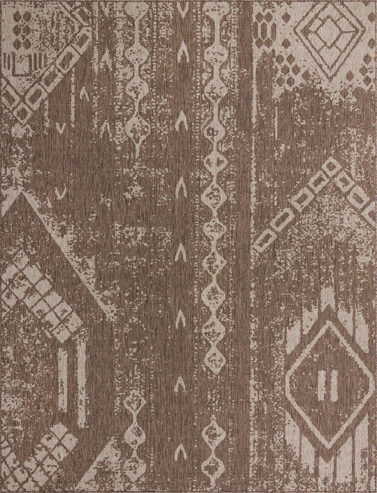 Desert Nomad Terrace Collection Area Rug - Sahara (Brown)