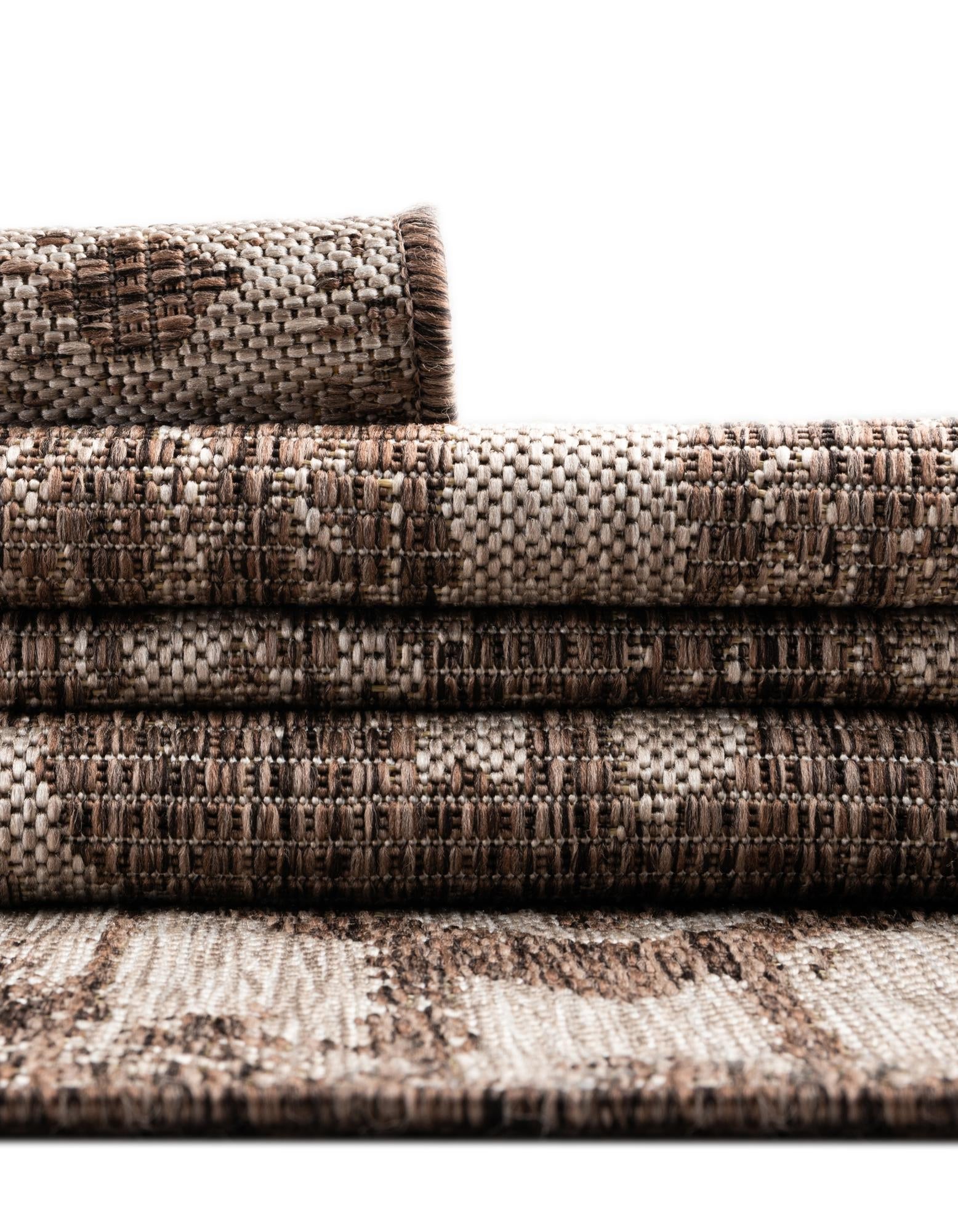 Desert Nomad Terrace Collection Area Rug - Sahara (Brown)