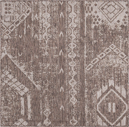 Desert Nomad Terrace Collection Area Rug - Sahara (Brown)