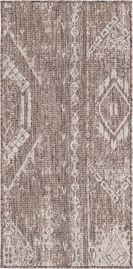 Desert Nomad Terrace Collection Area Rug - Sahara (Brown)