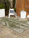 Desert Nomad Terrace Collection Area Rug - Sahara (Green) Rectangle Green  lifestyle 2