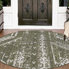 Desert Nomad Terrace Collection Area Rug - Sahara (Green) Round Green  lifestyle 22