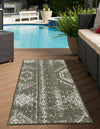 Desert Nomad Terrace Collection Area Rug - Sahara (Green) Runner Green  lifestyle 2