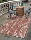 Desert Nomad Terrace Collection Area Rug - Sahara (Rust Red) Rectangle Rust Red  lifestyle 0