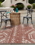 Desert Nomad Terrace Collection Area Rug - Sahara (Rust Red)