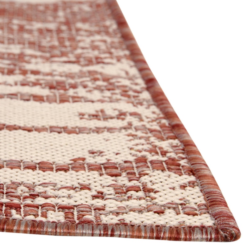 Desert Nomad Terrace Collection Area Rug - Sahara (Rust Red) Square Rust Red  lifestyle 5