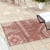 Desert Nomad Terrace Collection Area Rug - Sahara (Rust Red) Square Rust Red  lifestyle 13