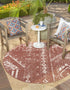 Desert Nomad Terrace Collection Area Rug - Sahara (Rust Red)