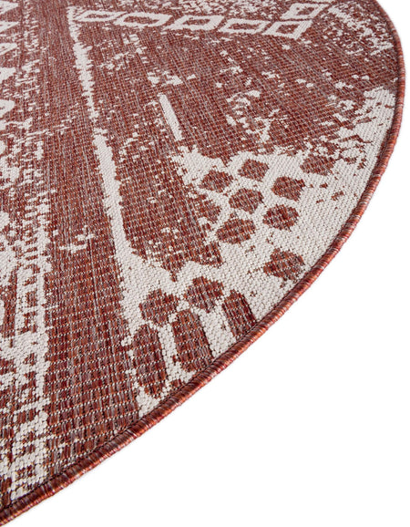 Desert Nomad Terrace Collection Area Rug - Sahara (Rust Red)