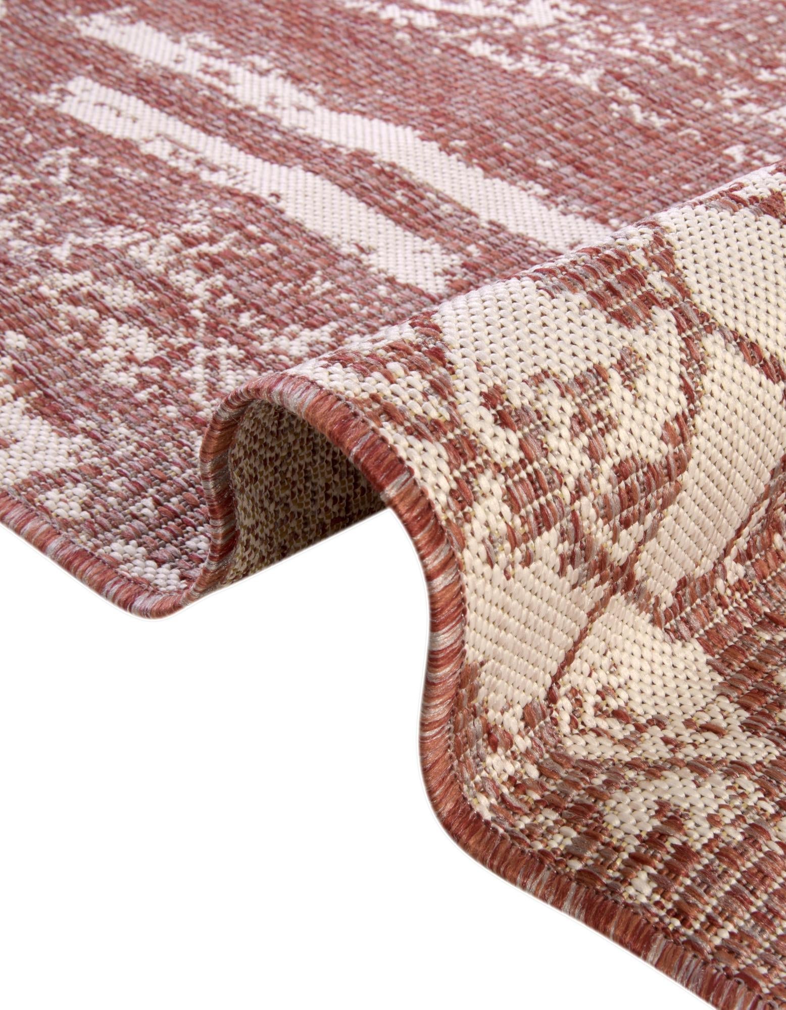 Desert Nomad Terrace Collection Area Rug - Sahara (Rust Red)