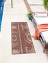 Desert Nomad Terrace Collection Area Rug - Sahara (Rust Red)