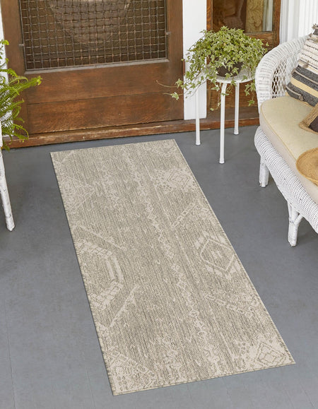 Desert Nomad Terrace Collection Area Rug - Sahara (Gray)