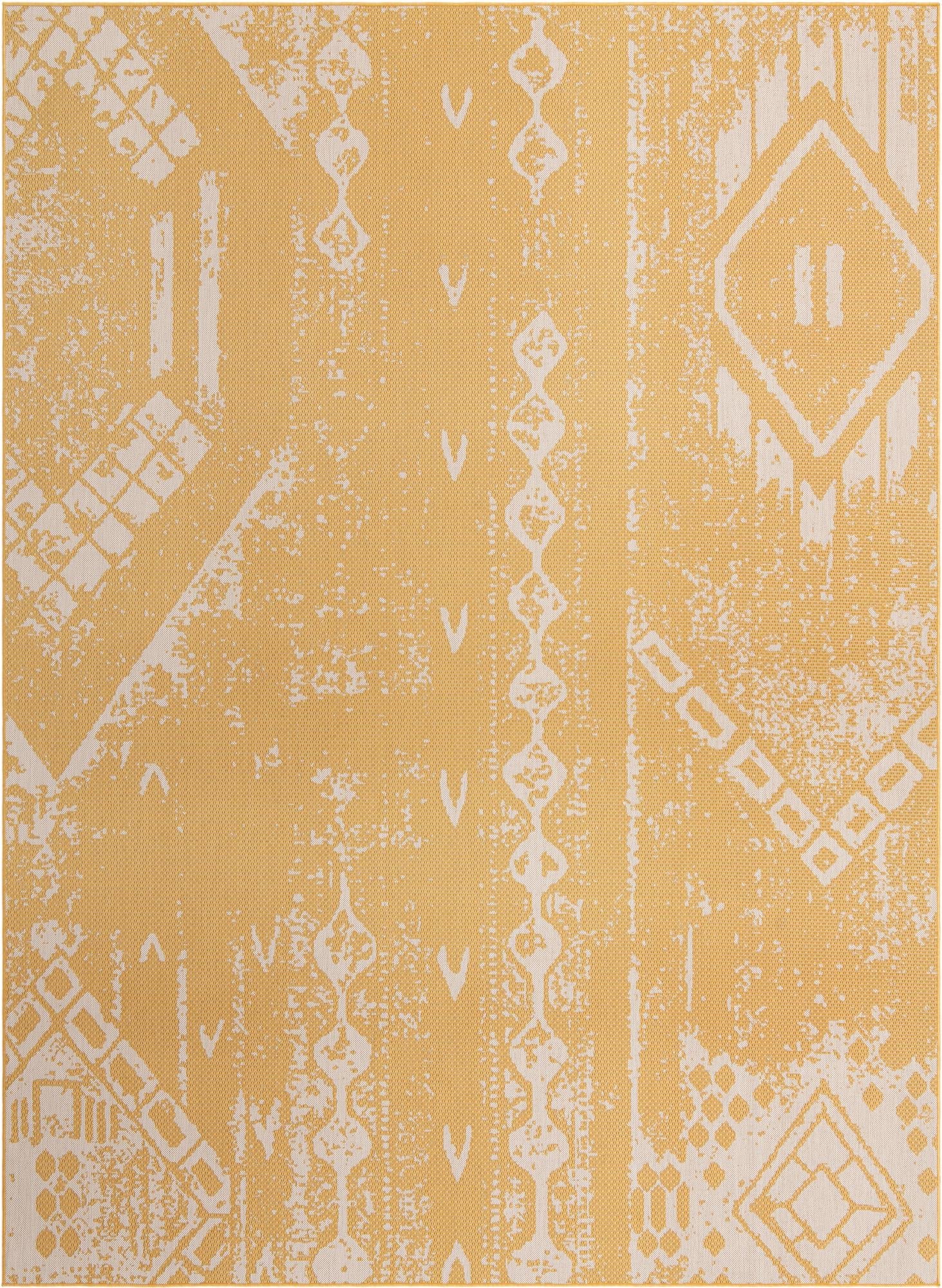 Desert Nomad Terrace Collection Area Rug - Sahara (Yellow)