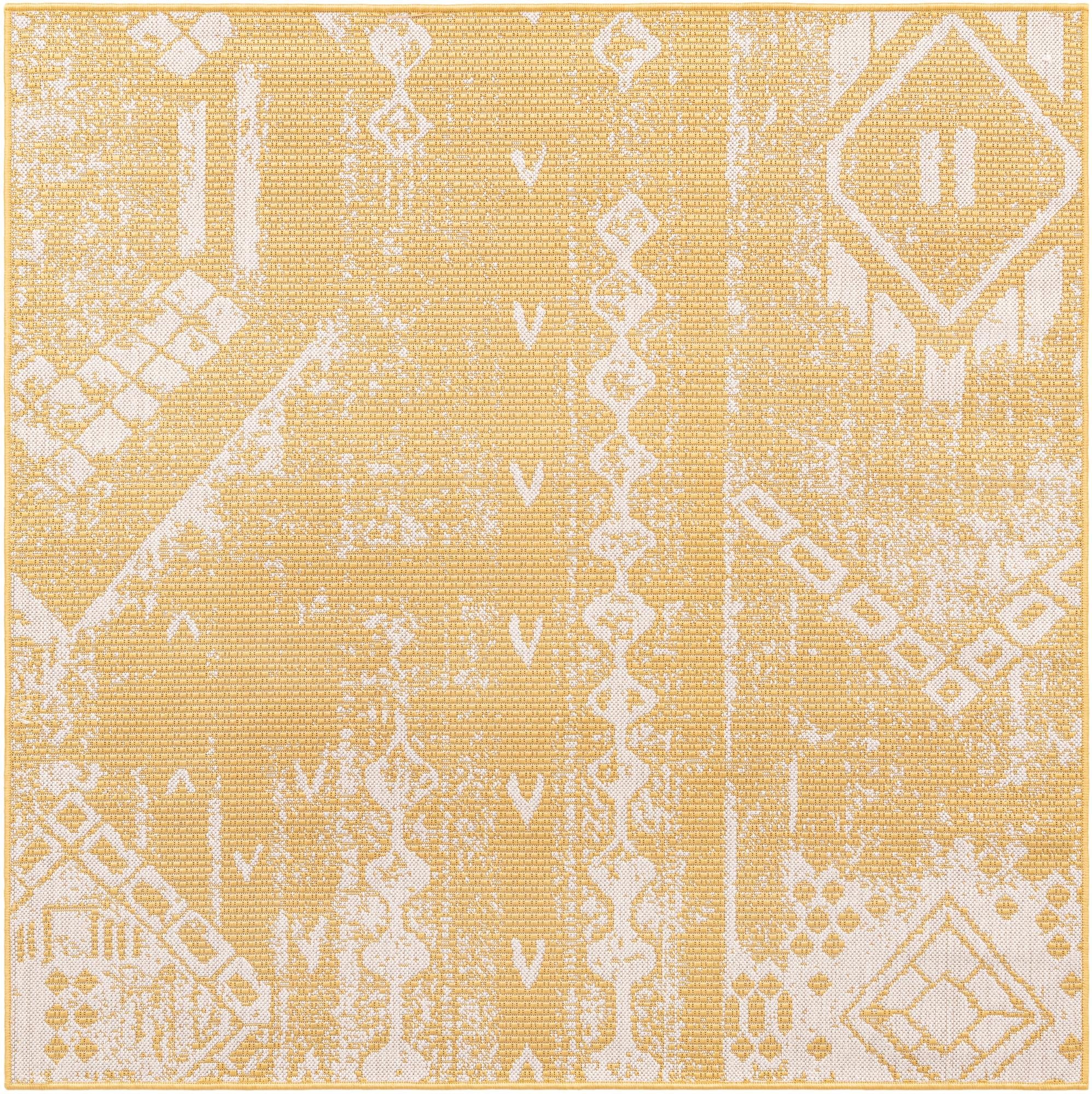 Desert Nomad Terrace Collection Area Rug - Sahara (Yellow)