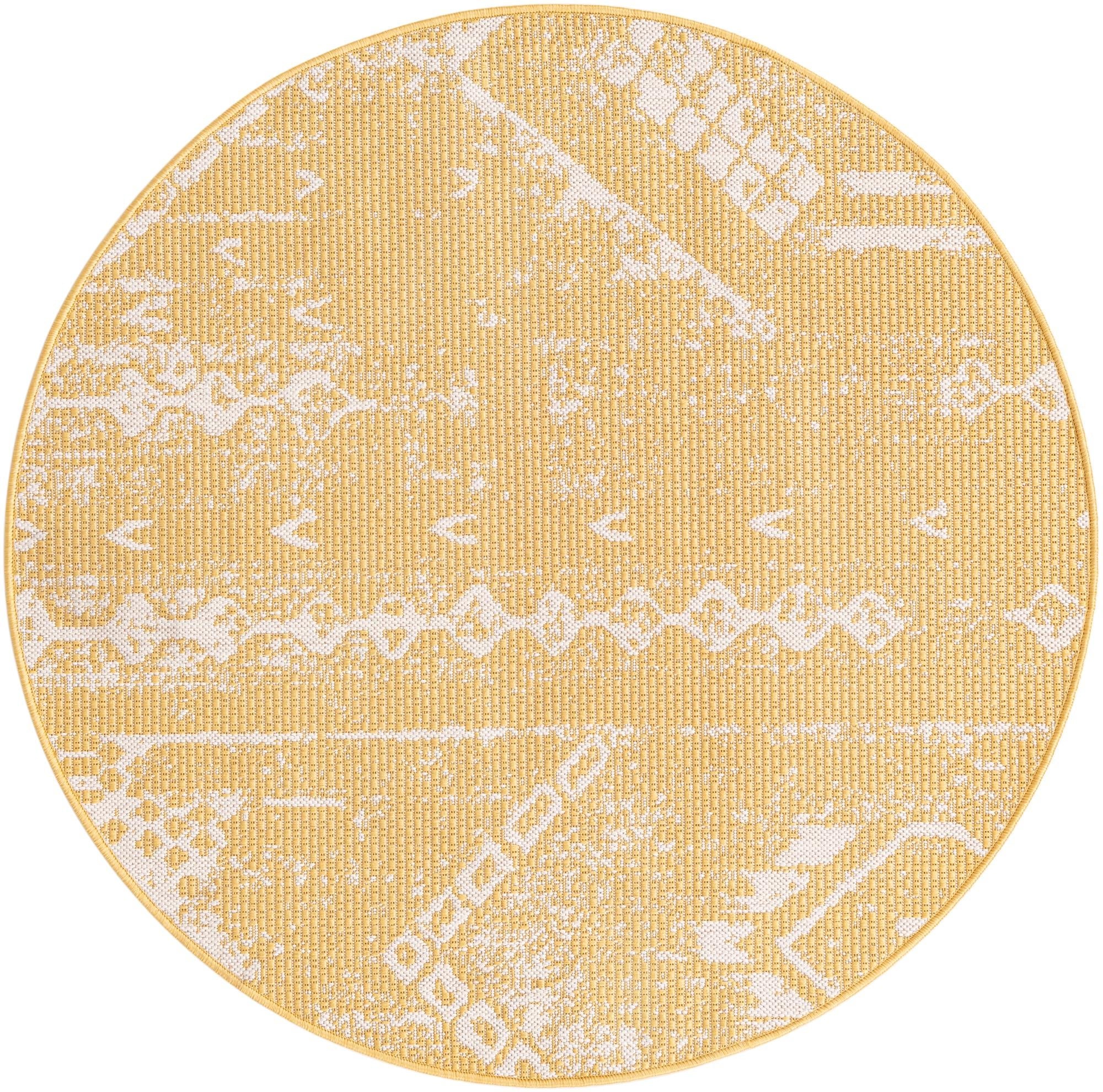 Desert Nomad Terrace Collection Area Rug - Sahara (Yellow)