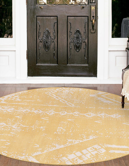 Desert Nomad Terrace Collection Area Rug - Sahara (Yellow)