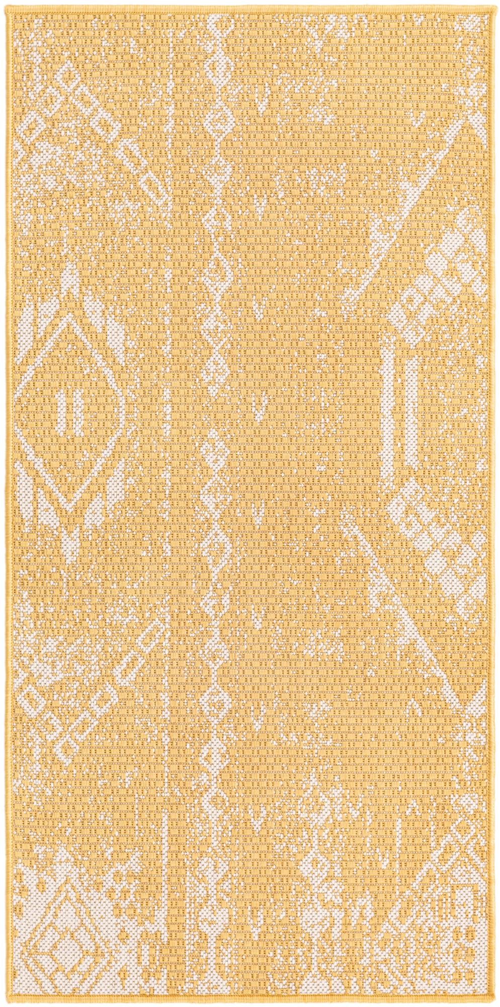 Desert Nomad Terrace Collection Area Rug - Sahara (Yellow)