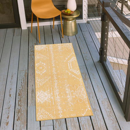 Desert Nomad Terrace Collection Area Rug - Sahara (Yellow)