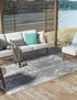 Desert Nomad Terrace Collection Area Rug - Sahara (Charcoal Gray)