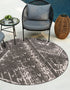 Desert Nomad Terrace Collection Area Rug - Sahara (Charcoal Gray)