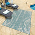 Desert Nomad Terrace Collection Area Rug - Sahara (Light Aqua)