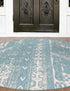 Desert Nomad Terrace Collection Area Rug - Sahara (Light Aqua)