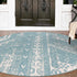 Desert Nomad Terrace Collection Area Rug - Sahara (Light Aqua)