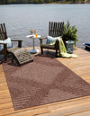 Urban Terrace Collection Area Rug -  Chelsea (Brown) Rectangle Brown  lifestyle 0