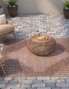 Urban Terrace Collection Area Rug -  Chelsea (Brown) Square Brown  lifestyle 0