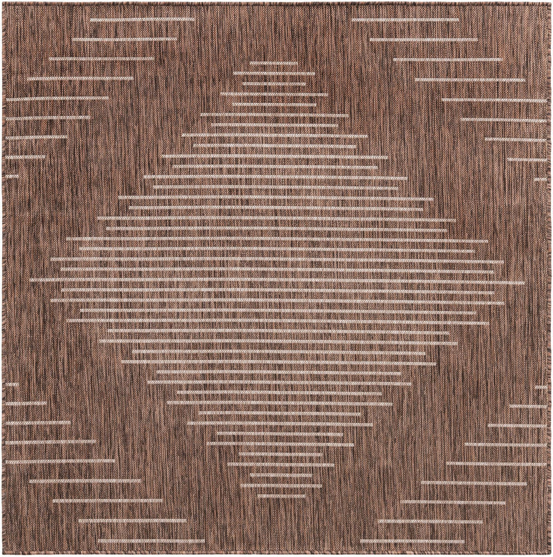 Urban Terrace Collection Area Rug -  Chelsea (Brown) Square Brown Main