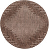 Urban Terrace Collection Area Rug -  Chelsea (Brown) Round Brown Main