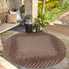 Urban Terrace Collection Area Rug -  Chelsea (Brown) Round Brown  lifestyle 17