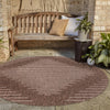 Urban Terrace Collection Area Rug -  Chelsea (Brown) Round Brown  lifestyle 18