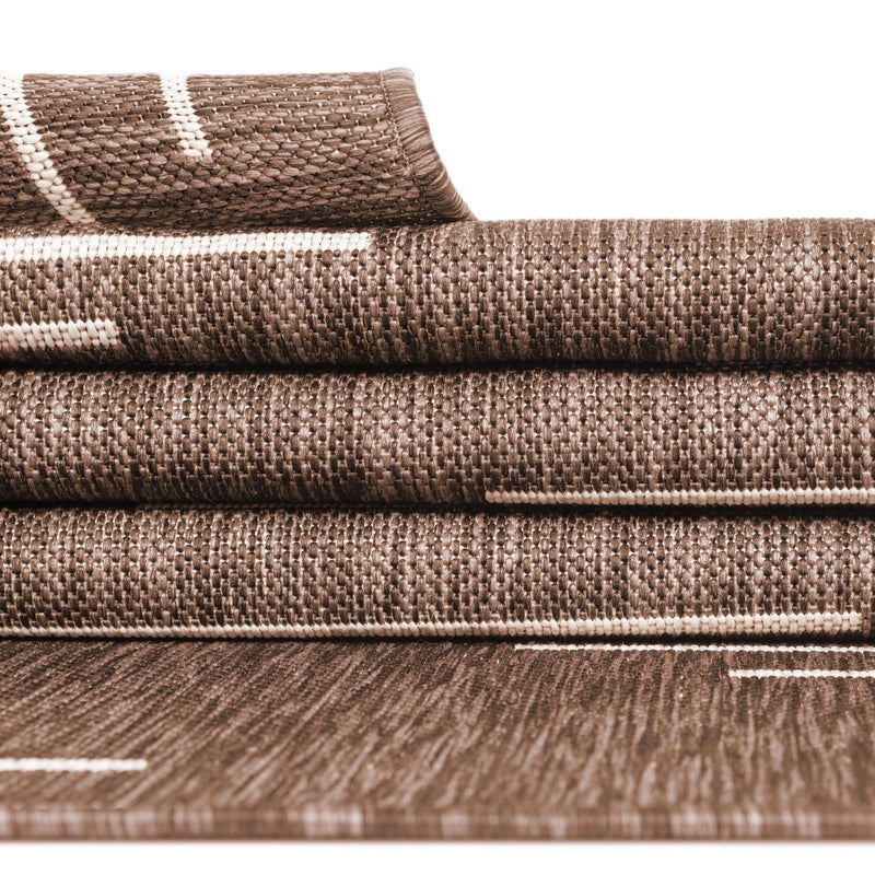 Urban Terrace Collection Area Rug -  Chelsea (Brown) Runner Brown  lifestyle 12