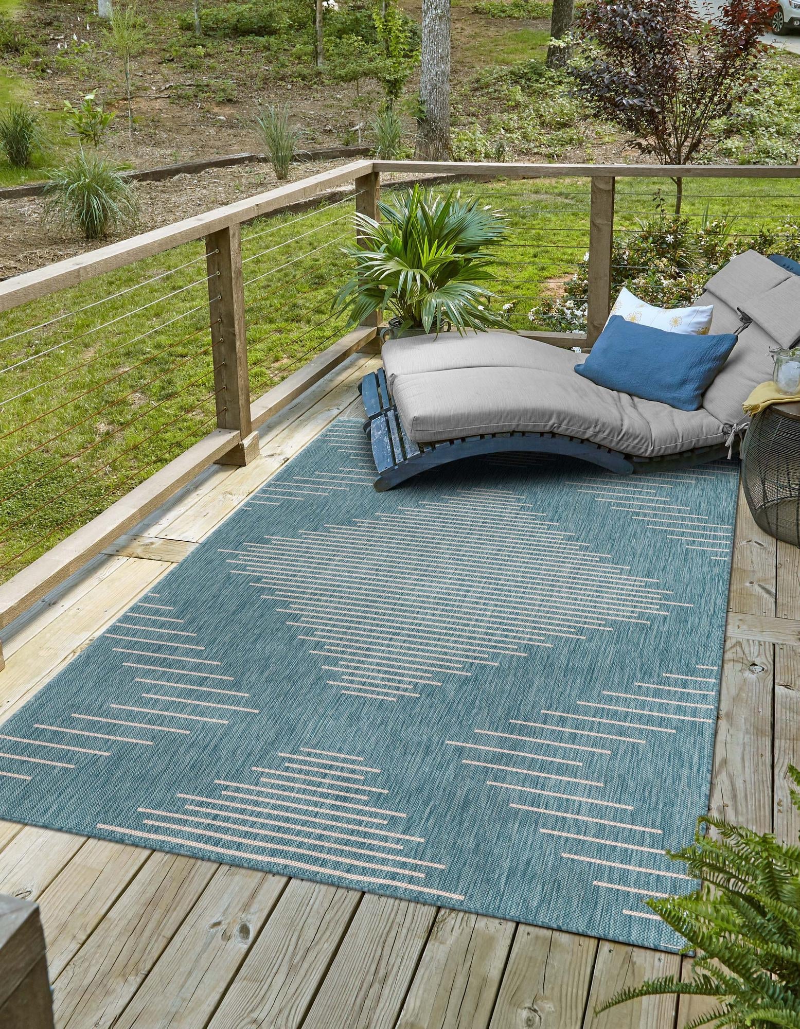 Urban Terrace Collection Area Rug -  Chelsea (Light Aqua)