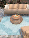 Urban Terrace Collection Area Rug -  Chelsea (Light Aqua) Square Light Aqua  lifestyle 0