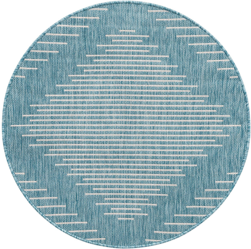 Urban Terrace Collection Area Rug -  Chelsea (Light Aqua) Round Light Aqua Main