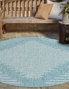 Urban Terrace Collection Area Rug -  Chelsea (Light Aqua) Round Light Aqua  lifestyle 5